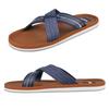 Harssidanzar Summer Cross Skate Comfortable and with Arch Size 25cm Men's Sandals, Lightweight, Support, KM234JP, Navy,
