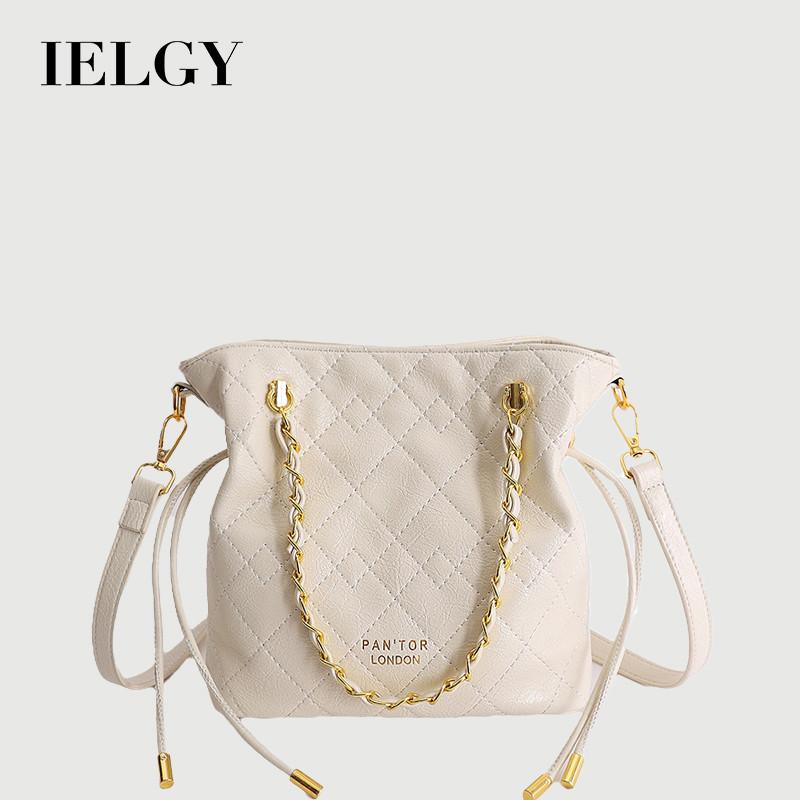 IELGY Fashionable All-Match Messenger Bag Commuter Shoulder Bucket Bag