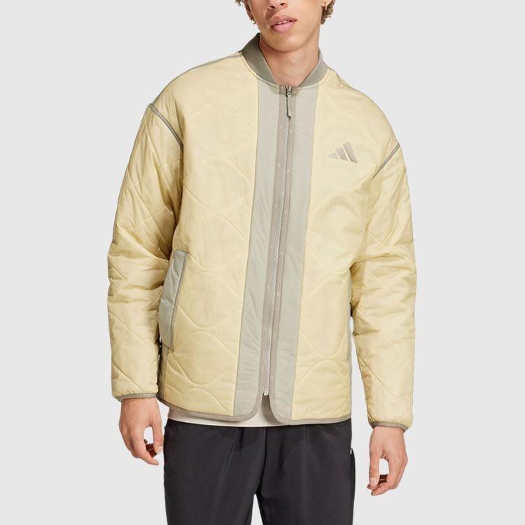 Adidas LIGHTWEIGHT PADDED Jackets & Coats Men's Sand Brown/Pebble Silver Gray JG5934