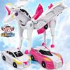 Пегас Крылатый Автомобиль Робот: Трансформирующаяся игрушка-столкновение для мальчиков