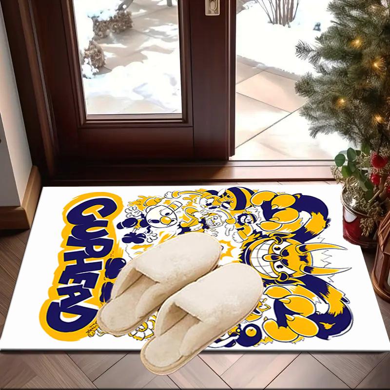 Adventure In The Cup-head Carpet, Chair Rug,Rug for Office Bedroom living rooms, Doormat decor Fan Gift Christmas Gift