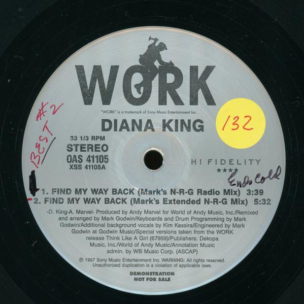 12inch Record DIANA KING - Find My Way Back OAS41105 Work 1998 US Dance & Electronica Used