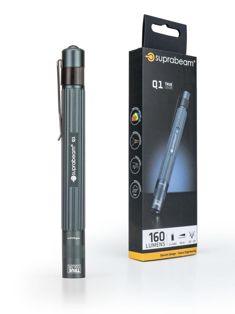 Светодиодный фонарь Suprabeam Q1 True Color 488850 Теплый рабочий свет с алюминиевым корпусом 50-метровый луч (Устойчивость к потускнению - Белый, Корпус, Диапазон, 10-часовое время)
