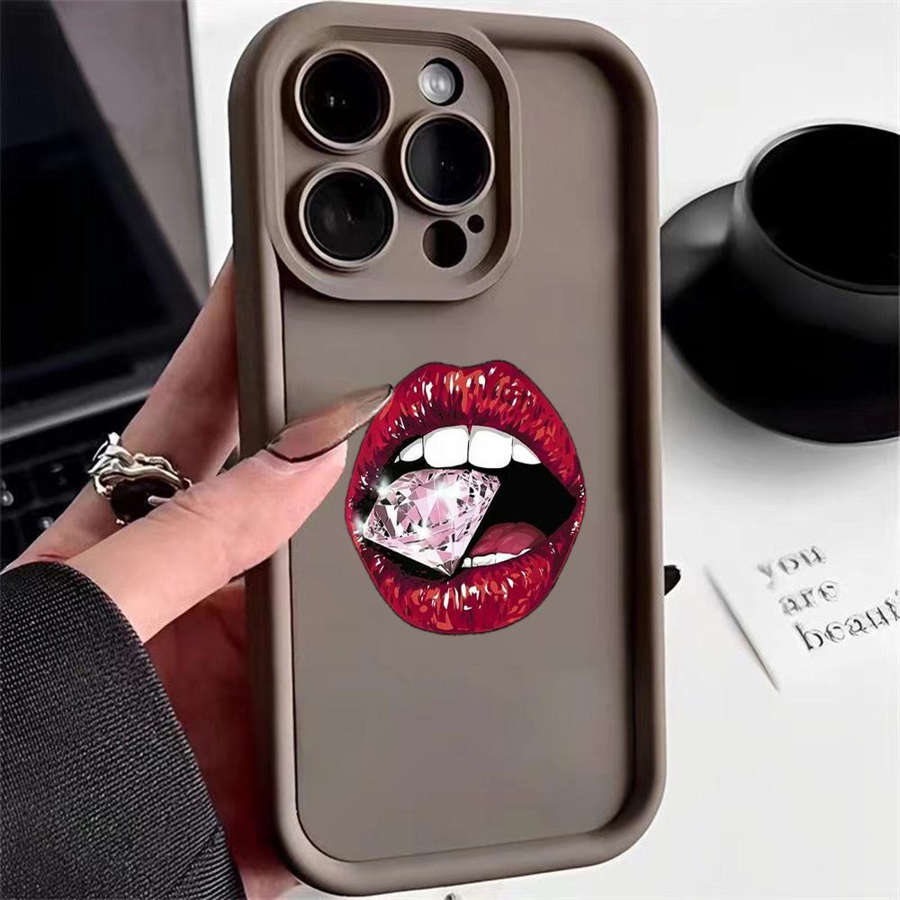 LZ20 Lips kiss design силиконовый чехол для телефона Infinix Smart 9 Hot 40i Tecno Camon 20 Pro Moto G22 G30 OnePlus Google Pixel 9 противоударный задний чехол