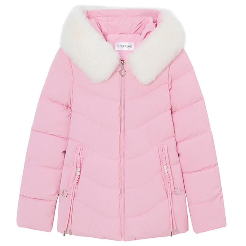 Fashion Winter Short Coats Female Parkas Hooded Faux Fur Collar Lady Jackets Thick Warm Outerwears
