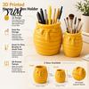 Decorative Makeup Brush Storage 3D Printed Honey Jar Pen Holder, Creative Desk Organizer for Office Cute Room Decor Accessories Stationery, Toothbrush