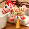 Cute Stuffed Animal Keyring Mascot Dolls Cartoon Steed Doll Zodiac Pony Figurine  Year of Horse