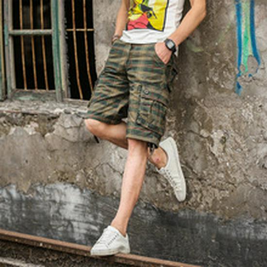 Men's Loose Fit Outdoor Sports Shorts, Casual Workwear Style, Plus Size Options Available