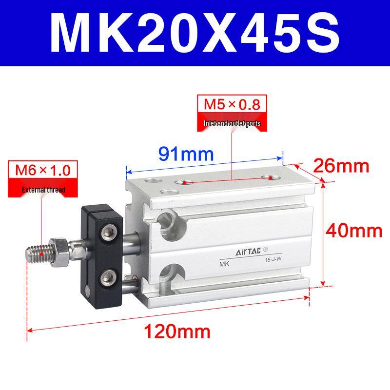 Многопозиционный цилиндр серии MK от Airtac (Размеры: 20/10/16/6/25/32x5-10x20x25x30x40x50-S)