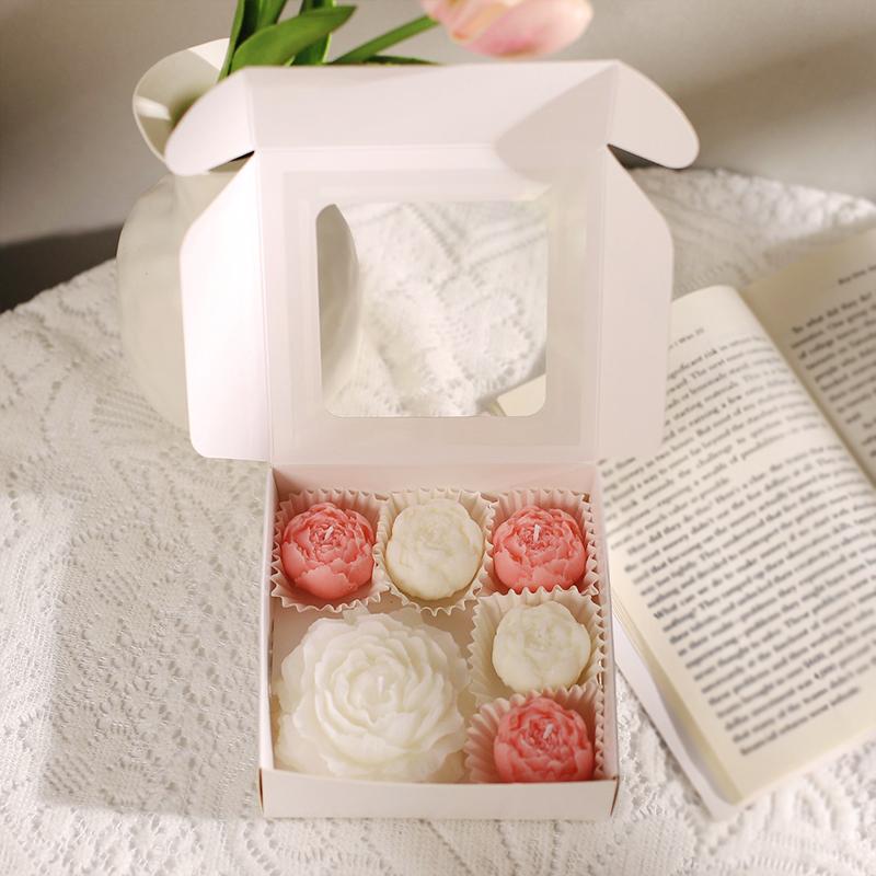 1 Набор Ароматерапия Компактный Ручной работы Романтический Набор Ремесленный Роза Премиум Подарок Ароматическая Свеча Элегантный