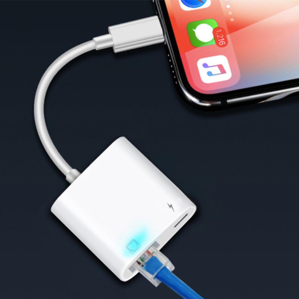 Tpye-C Lighting to RJ45 Ethernet OTG адаптер LAN проводной сетевой кабель/концентратор с портом зарядки для iPad iPhone 14 13 12 11 Pro Max samsung xiaomi redmi