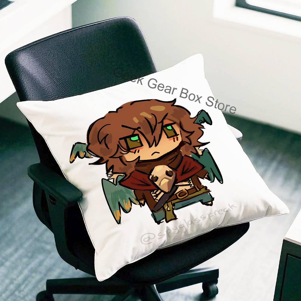 PParrotx Anime Celebrity Merchandise AllMatch Printed Pillow Case Sofa Car Office Room Decoration Protector