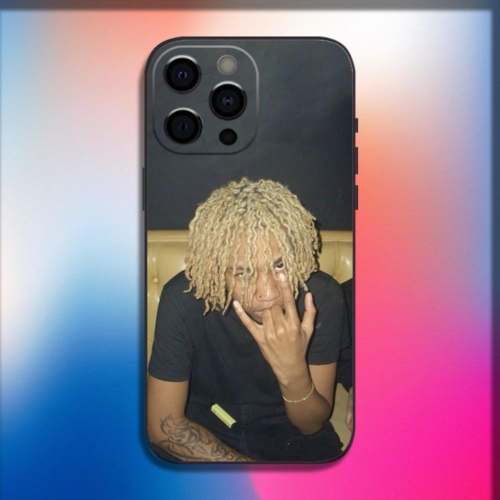 Чехол для телефона Rapper R-Rich Amiri для iPhone 16,15,14,13,12,11,Pro,X,XS,Max,XR,Plus,Mini Мягкий черный чехол