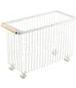 Yamazaki Jitsugyo Laundry Basket with Casters Wide & Low White Approx. W55.5 X D25 X H37.5cm (When Using Handle Approx. H66cm) Tosca Tosca Smooth