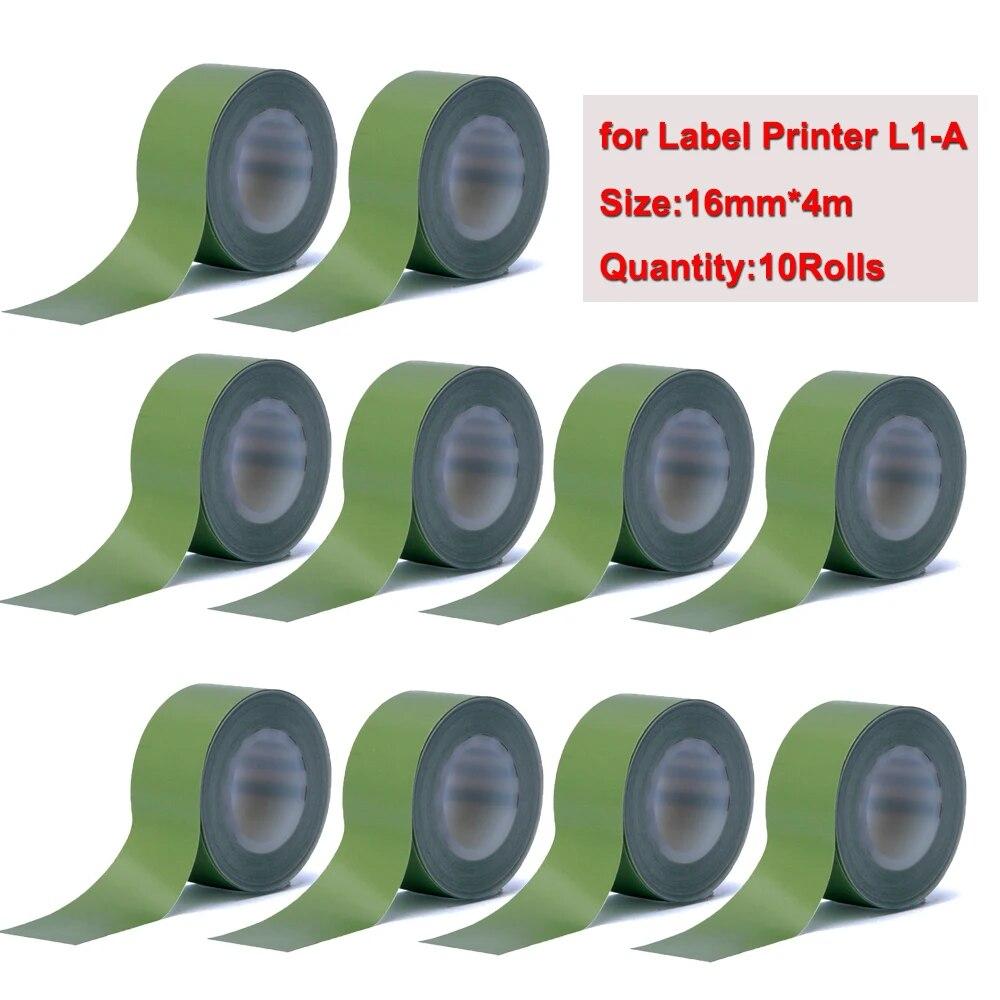 10 рулонов, 16 мм * 4 м, этикеточная лента для термопринтера MakeID L1 Bluetooth, L1-A Pocket Maker, бесчернильная печать, наклейка «сделай сам» для дома