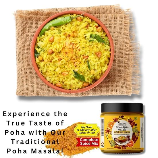 Herbexo Jeeravan Masala Indore Poha Masala Powder - Indori Jeeravan Masala for Poha - Indori Poha Masala Seasoning for Authentic Taste - 50gm