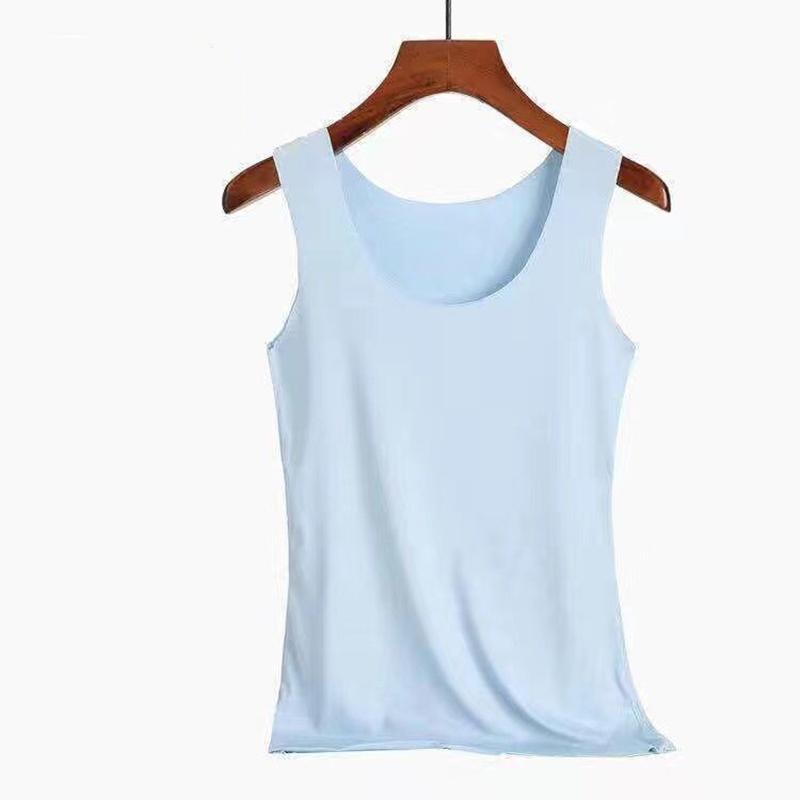 Ladies Seamless Ice Silk Thin Vest Base Single Wear All-match Large Size Outer Wear Sling