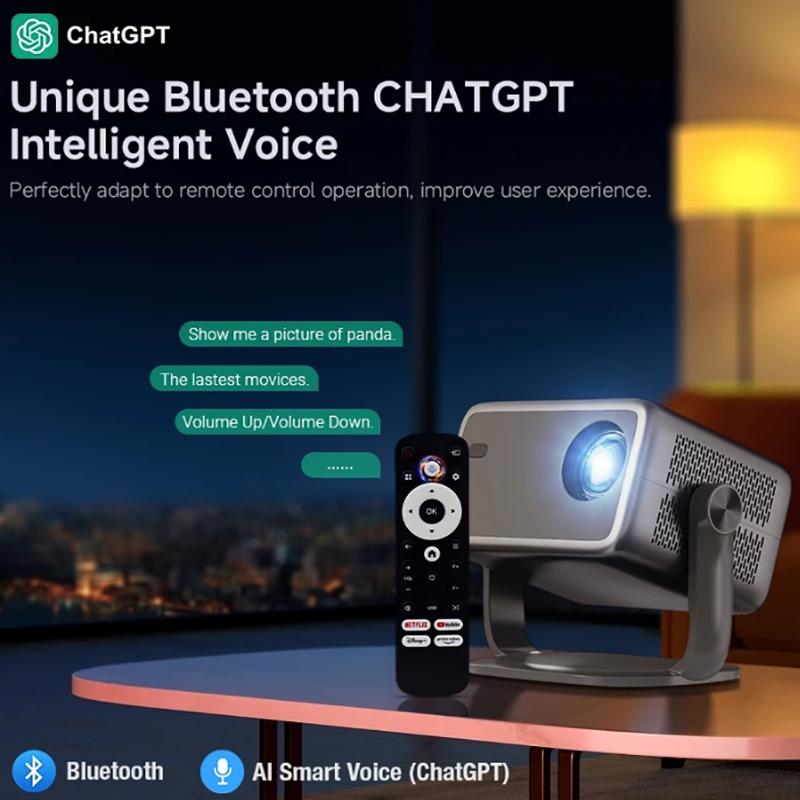 Android 13 Projector L018aa 4k Whale Os Lcd Projector 320ansi Lumens 1920x1080 Native Resolu Free 230° Intelligent Image Correct