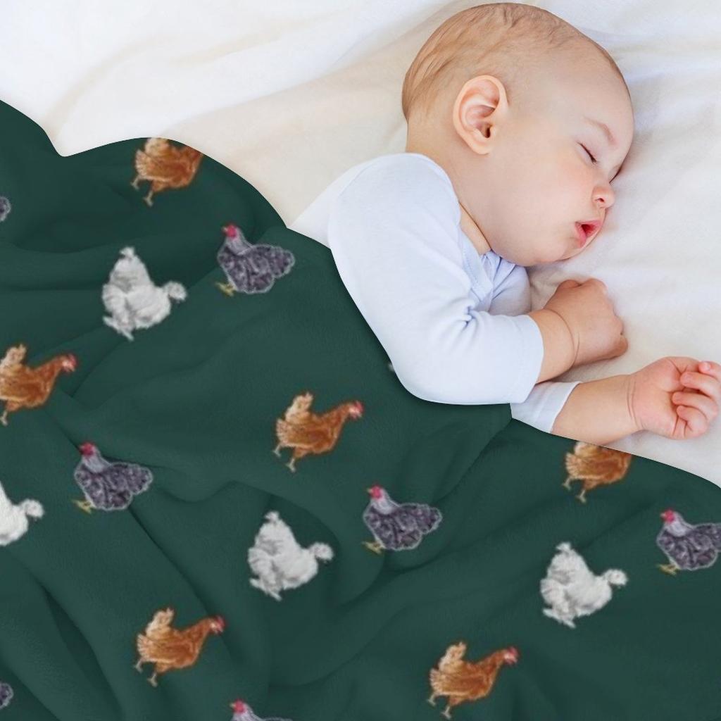 Посмотрите на всех этих цыплят Плед-накидка на диван Большой теплый для зимы Фланелевые одеяла