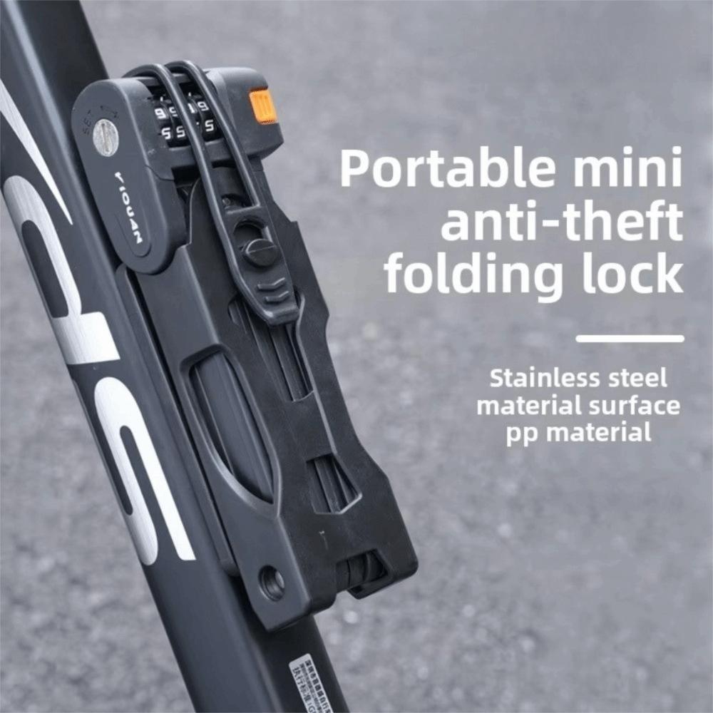 Portable Cycling Folding Lock Alloy Steel Bike Combination Lock Bicycle Accessories