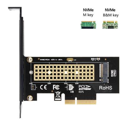 Адаптер M.2 NVME SSD на PCI-E X1 X4, 2280 SSD, карта расширения PCIe 3.0 4.0 для настольного ПК, PCI-E GEN4, полная скорость 16 Гбит/с