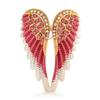 Classic Rhinestone Angel Wings Brooch Pins 3 Colors Sparkling Jewelry Gift Feather Designer Brooches