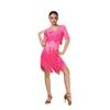 Women's Dance Dress V-neck Short-Sleeve Latin Dance Fringe Dress