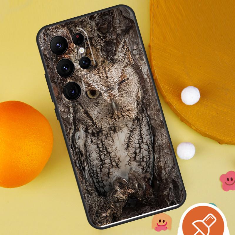 Камуфляжный чехол-сова для Samsung Galaxy S25 Ultra S24 S23 S22 S21 Ultra S9 S10 Plus S20 FE Funda Cover