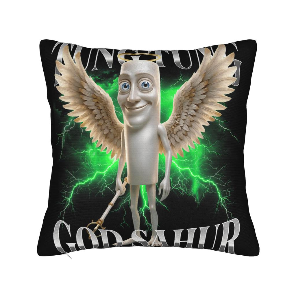 Tung Tung Tung Sahur Funny Meme Pillow Case  Graphic Pillow Cover For Wedding Party Home Decor Cute Funny Pillowcases
