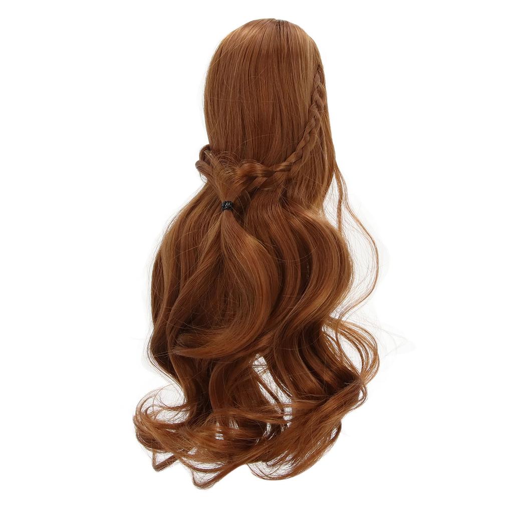 Doll Hair Wig Curly Style Neat Bangs DIY Cutting Soft Doll Supplies for 1 3 8 To 9in Head Circumference BJD Doll