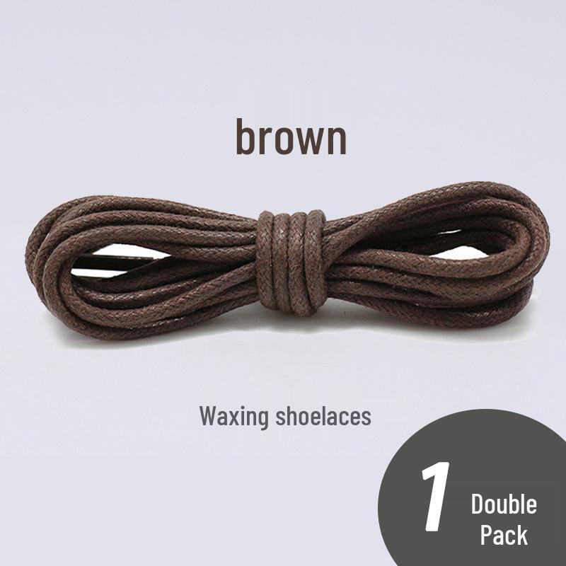 Мужские и женские черные, белые, коричневые круглые вощеные кожаные шнурки для ботинок – повседневный, мартин и рабочий стили