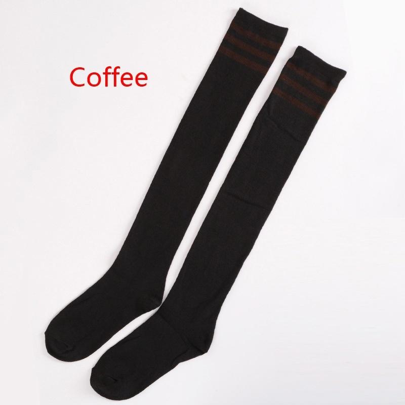 Сексуальные модные хлопковые гольфы в полоску для женщин и девочек, гольфы до бедра, длинные носки