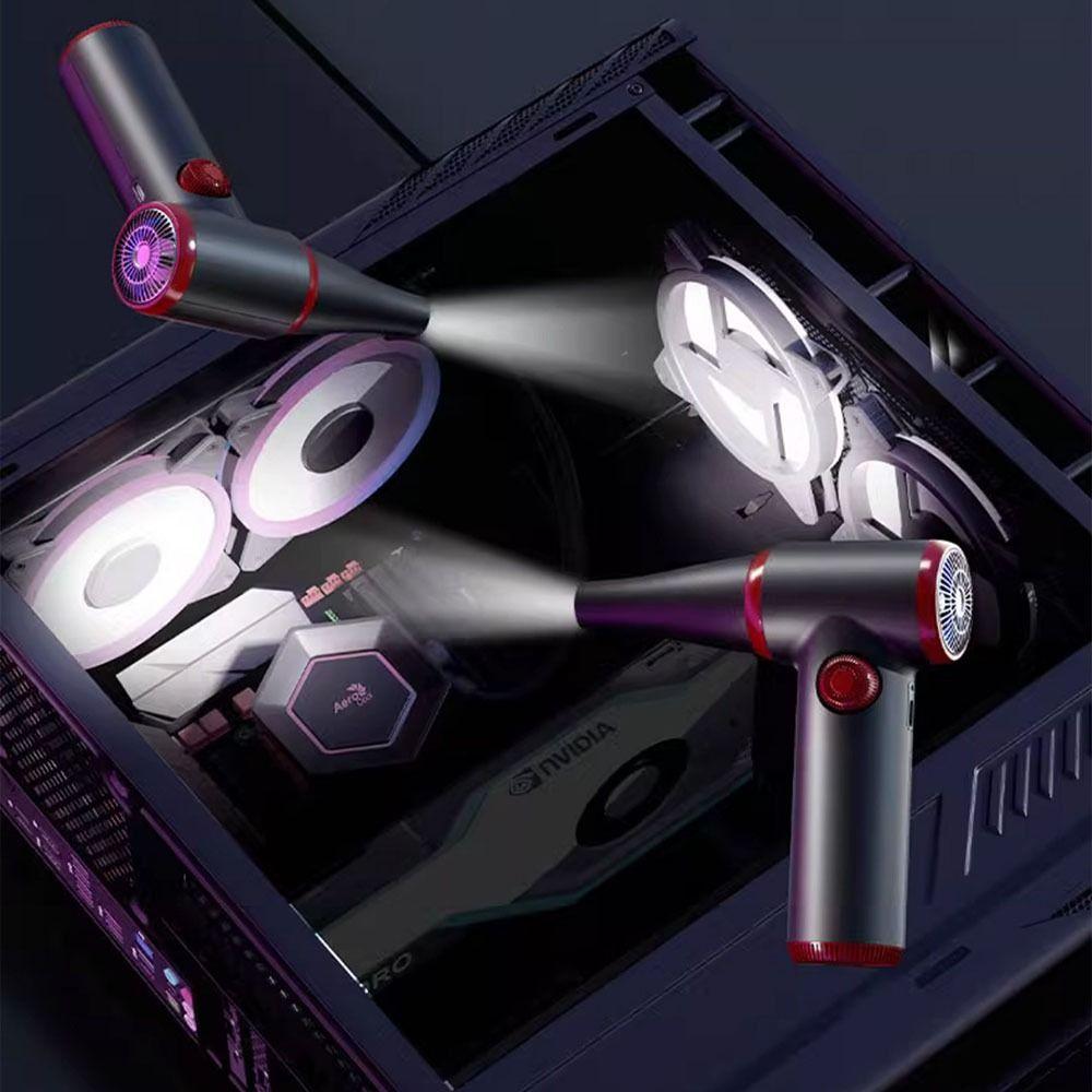 Мини-инструмент для удаления пыли с LED-подсветкой, 100500 об/мин, ручной электрический воздуходув, для чистки автомобиля