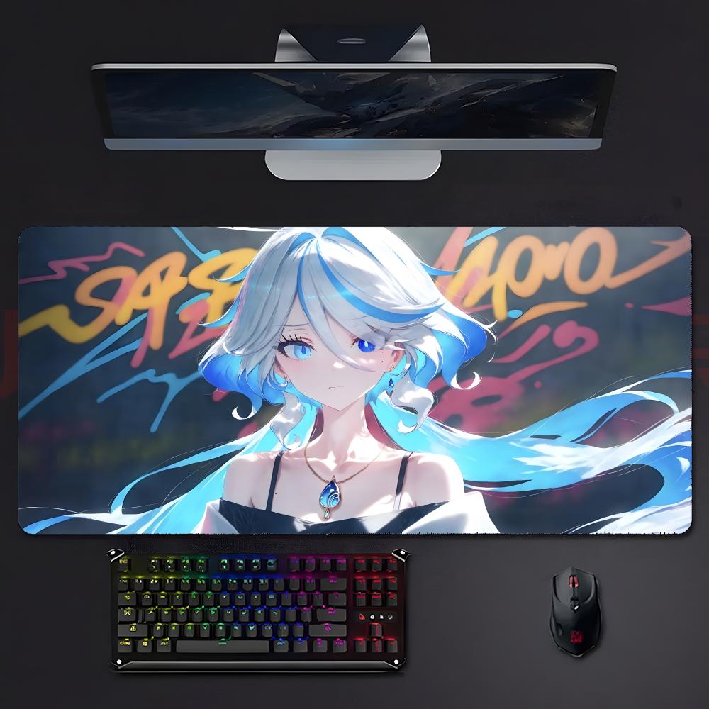 Genshin Impact Charming GGenshin Impact Mouse Pad Large Gaming Mousepad With Stitched Edges Thickened Desk Mat Pc