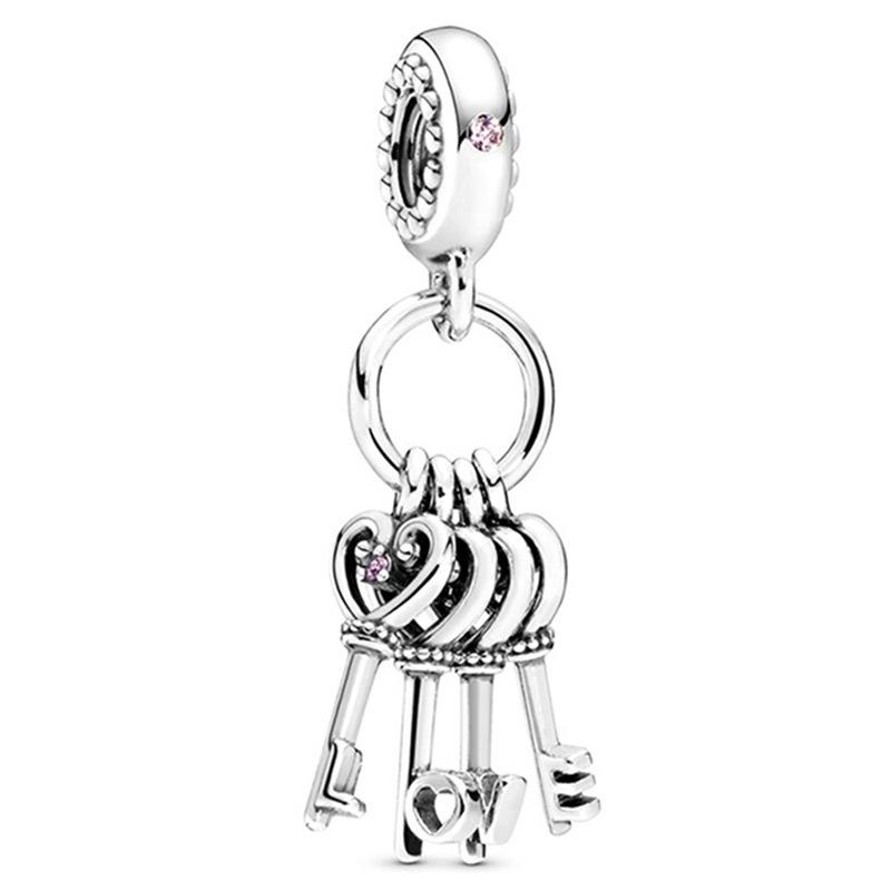 European Style DIY Charm Beads for Jewelry Making, Gold Plated CZ Heart Animal Dangle Charms, Pandora Compatible Bracelet Necklace Accessories