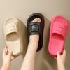 Outer Thick-soled Slippers Female Summer Cute Bear Non-slip Cartoon Indoor Height-increasing Cool Slippers