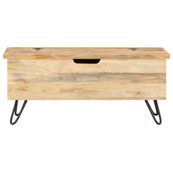 VidaXL Coffre 90x40x45 cm Bois solide de manguier