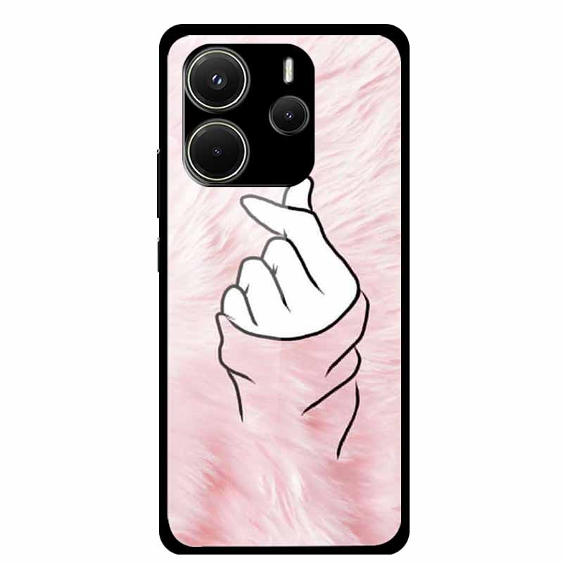 Case For Redmi Note 14 4G Case Note14 Coque Tempered Glass Hard Back Cover For Xiaomi Redmi Note 14 5G Phone Case Soft Bumper