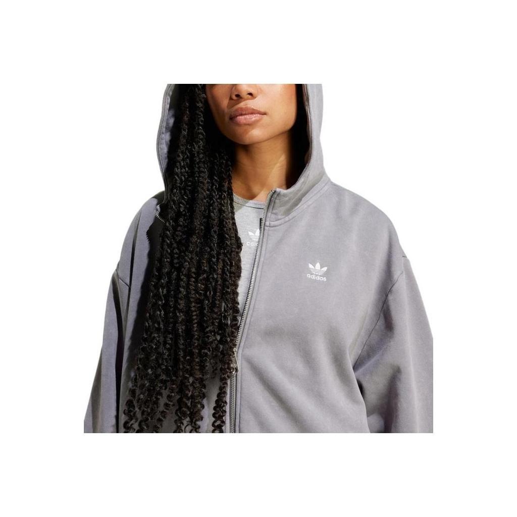 adidas Женская толстовка с капюшоном adidas Originals с логотипом Trefoil, серая IY8039