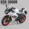 1:9 Scale SUZUKI GSX-1000R Motorcycle Model Toy Car Alloy Diecast Wheeling Shock Absorption Motor Models Toys Kids Boys Gifts