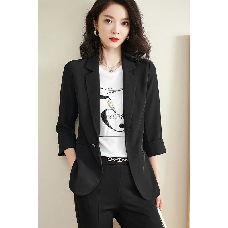 Новый весенне-летний стиль, интеллектуальный и элегантный, на одной пуговице, облегающий и гладкий пиджак для женщин
