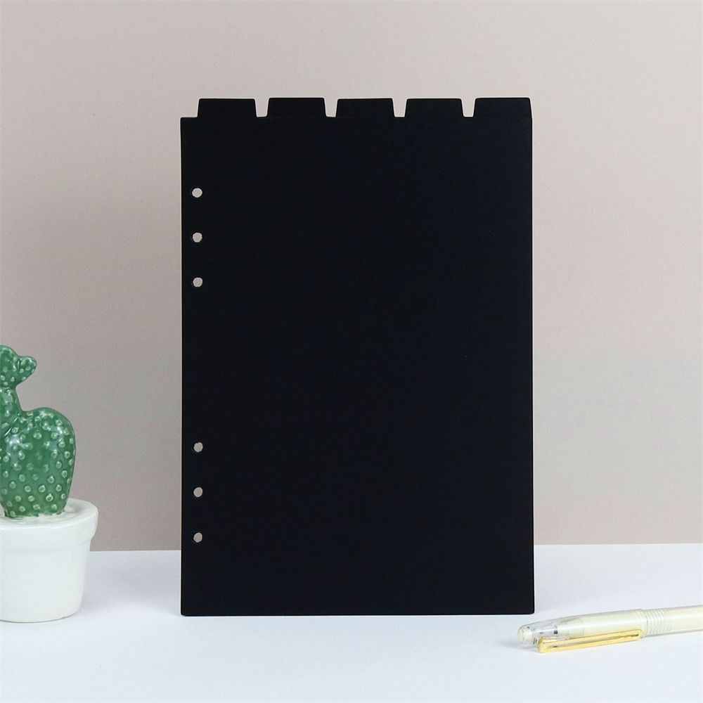 A7 Black Inner Paper Notebook Paper Divider Loose-leaf Divider Index Divider Binder Index Separator
