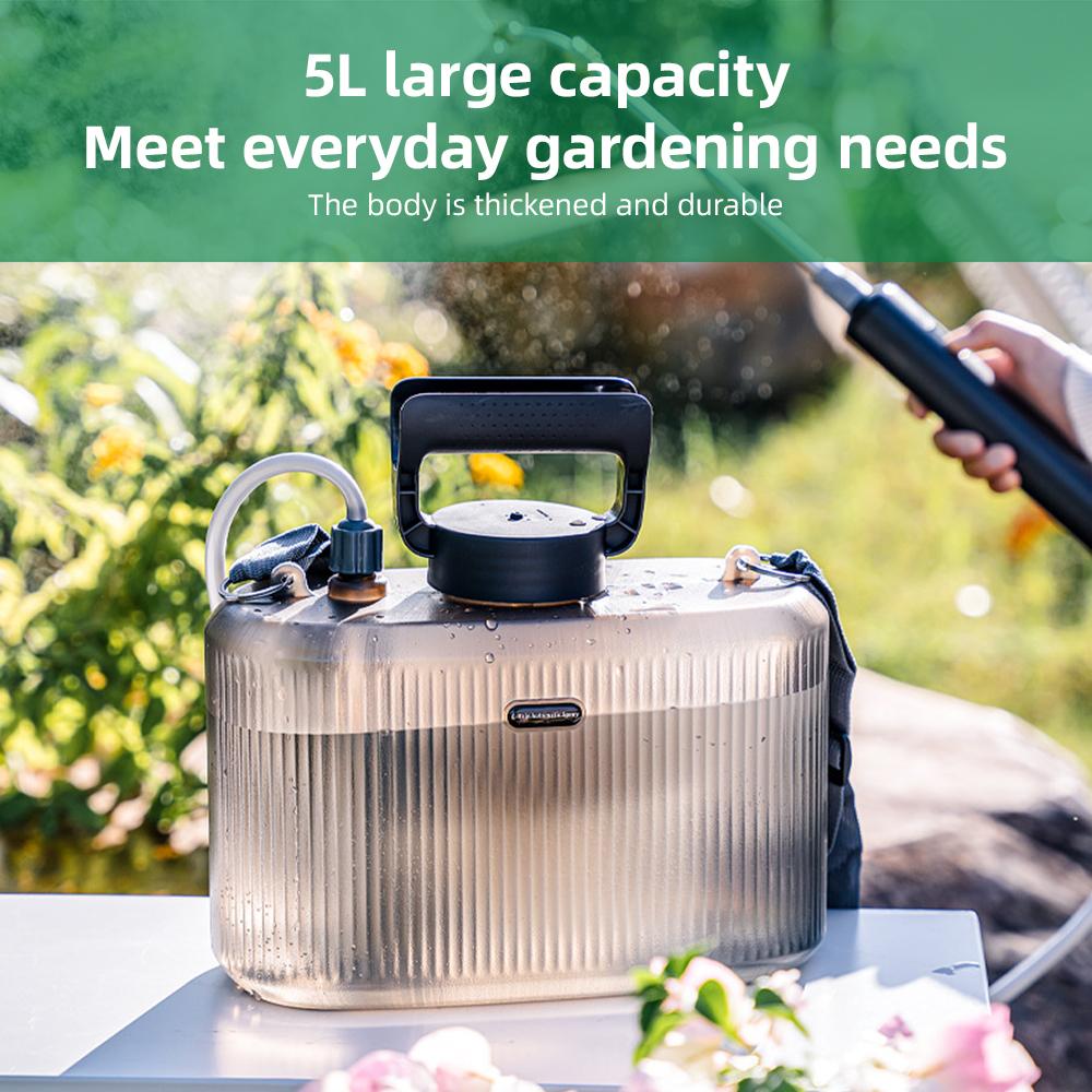 Садовый опрыскиватель с питанием от аккумулятора, электрический опрыскиватель емкостью 1,32 галлона/5 л с перезаряжаемой ручкой USB