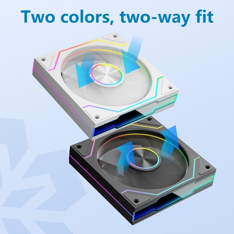 ARGB LED 120мм 5В 3-контактный ПК-вентилятор с эффектом зеркала бесконечности, тихий, с высоким воздушным потоком для кулеров ЦП и корпуса