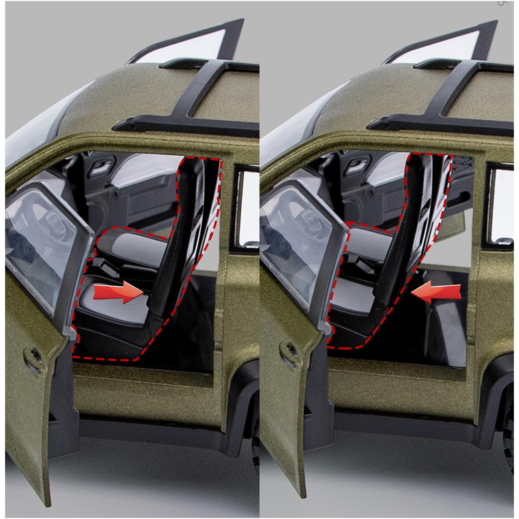 Масштаб 1/18 WULING MINI EV 6X6, литая под давлением модель автомобиля, игрушечный автомобиль с откатным механизмом, звуком и светом для детей, коллекция подарков для мальчиков и девочек