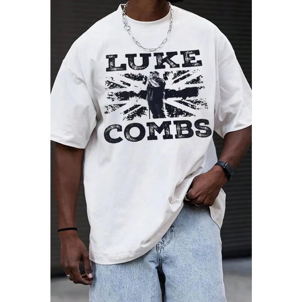 Summer Hot Sale Retro 2026 Luke Combs Graphic T Shirt Men Women Hip Hop Streetwear Oversized T-shirt Short Sleeve Casual Clothing