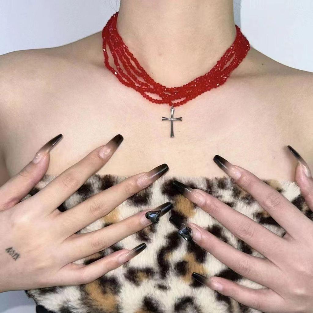 2024 Нишевый дизайн Дофаминовый цвет Жемчужный чокер для женщин - Летняя ключичная цепочка