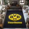 Borussia Dortmund Customizable Name Floor Rug Office Rug Perfect for Game Room Balcony Outdoor Living Rooms Anti-slip Rug Office home decor