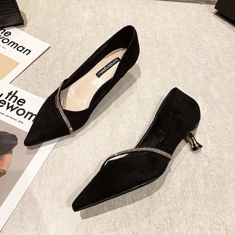 2024 Новая Мода Женские Ботильоны с Квадратным Носком Декорация Молнией Однотонные Удобный Квадратный Каблук Горячие Продажи Весна и Осень