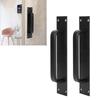2 Pack Aluminum Alloy Door Pull Handle Black Barn Door Handles Sliding Door Handle  Kitchen Cabinet